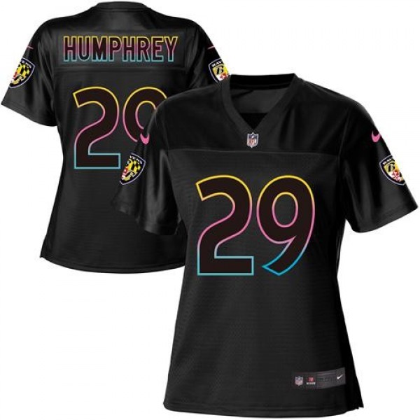 Women's Ravens #29 Marlon Humphrey Black NFL Game Jersey