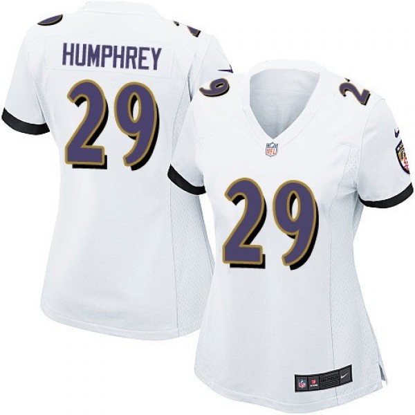 Women's Ravens #29 Marlon Humphrey White Stitched NFL New Elite Jersey