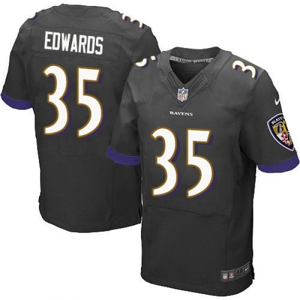 Nike Ravens #35 Gus Edwards Black Alternate Men's Stitched NFL New Elite Jersey
