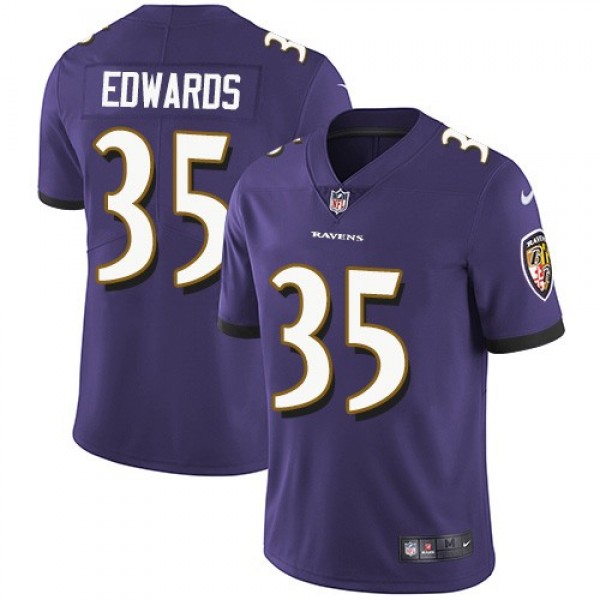 Nike Ravens #35 Gus Edwards Purple Team Color Men's Stitched NFL Vapor Untouchable Limited Jersey