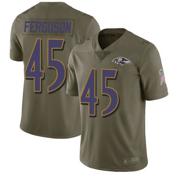 Nike Ravens #45 Jaylon Ferguson Olive Men's Stitched NFL Limited 2017 Salute To Service Jersey