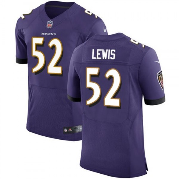 Nike Ravens #52 Ray Lewis Purple Team Color Men's Stitched NFL Vapor Untouchable Elite Jersey