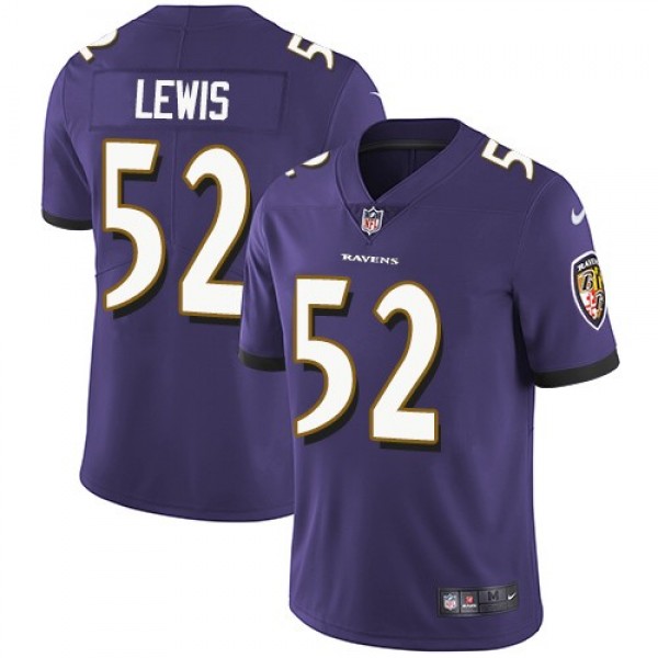 Nike Ravens #52 Ray Lewis Purple Team Color Men's Stitched NFL Vapor Untouchable Limited Jersey
