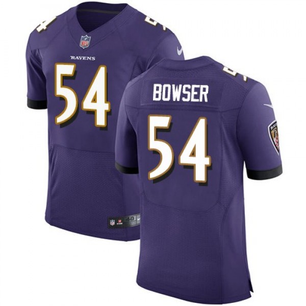 Nike Ravens #54 Tyus Bowser Purple Team Color Men's Stitched NFL Vapor Untouchable Elite Jersey