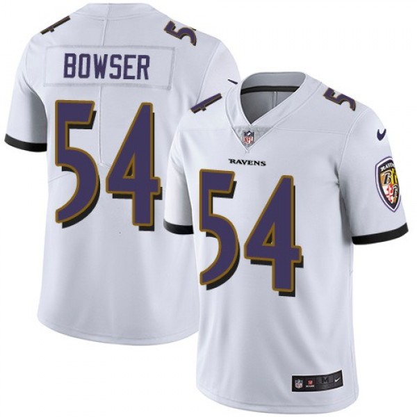 Nike Ravens #54 Tyus Bowser White Men's Stitched NFL Vapor Untouchable Limited Jersey