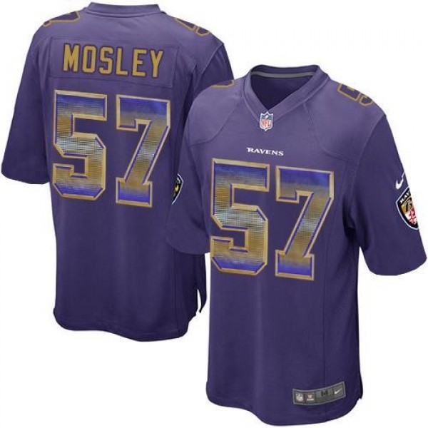 Nike Ravens #57 C.J. Mosley Purple Team Color Men's Stitched NFL Limited Strobe Jersey