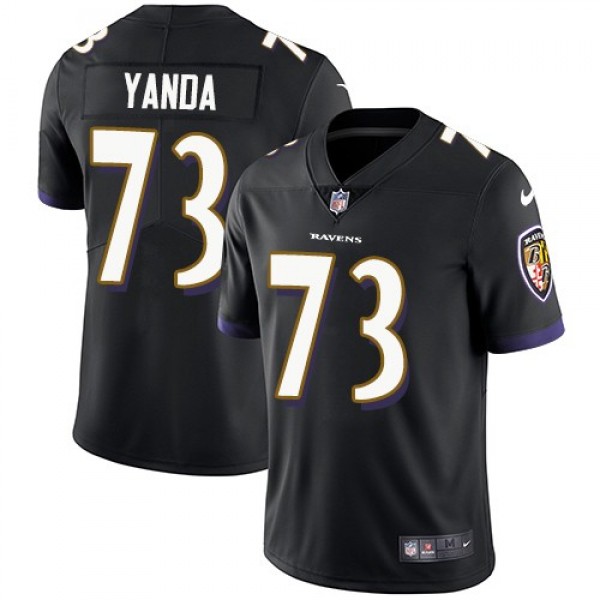 Nike Ravens #73 Marshal Yanda Black Alternate Men's Stitched NFL Vapor Untouchable Limited Jersey