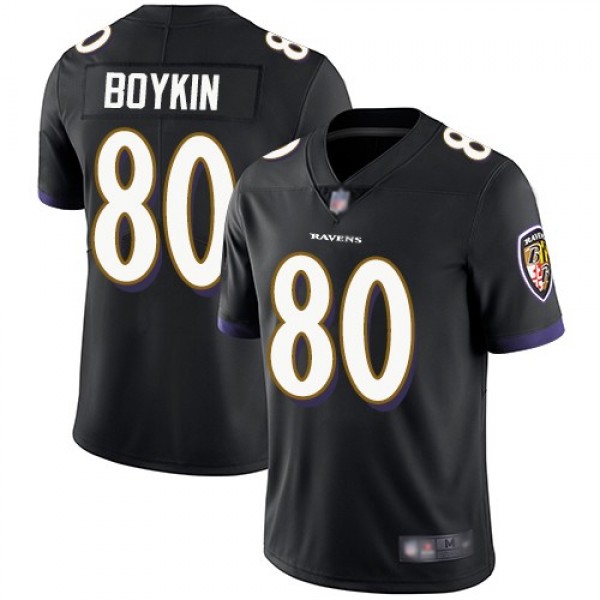 Nike Ravens #80 Miles Boykin Black Alternate Men's Stitched NFL Vapor Untouchable Limited Jersey