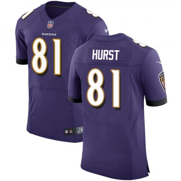 Nike Ravens #81 Hayden Hurst Purple Team Color Men's Stitched NFL Vapor Untouchable Elite Jersey