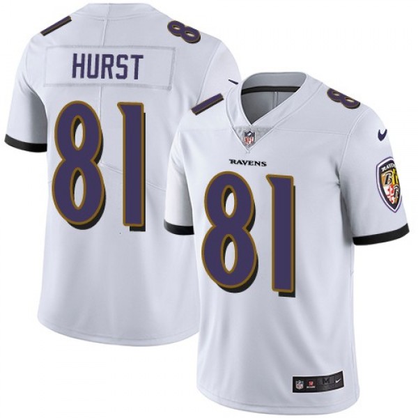 Nike Ravens #81 Hayden Hurst White Men's Stitched NFL Vapor Untouchable Limited Jersey