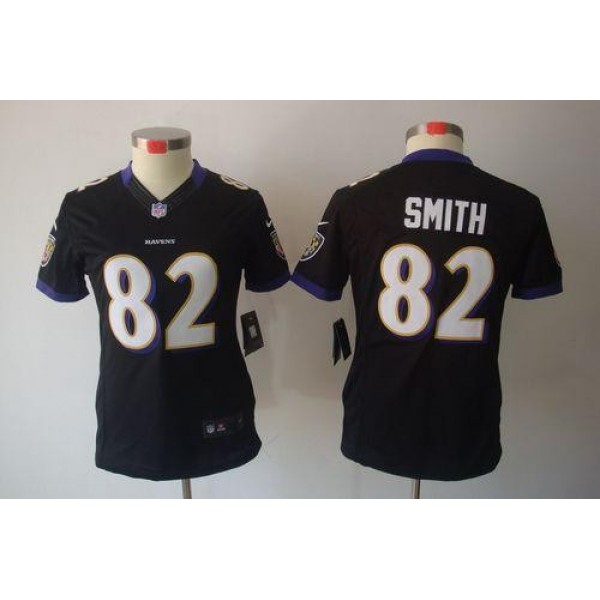 Women's Ravens #82 Torrey Smith Black Alternate Stitched NFL Limited Jersey