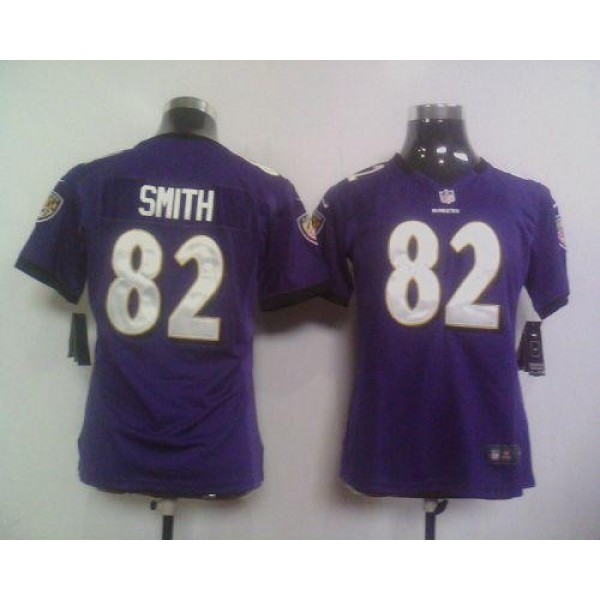 Women's Ravens #82 Torrey Smith Purple Team Color Stitched NFL Elite Jersey