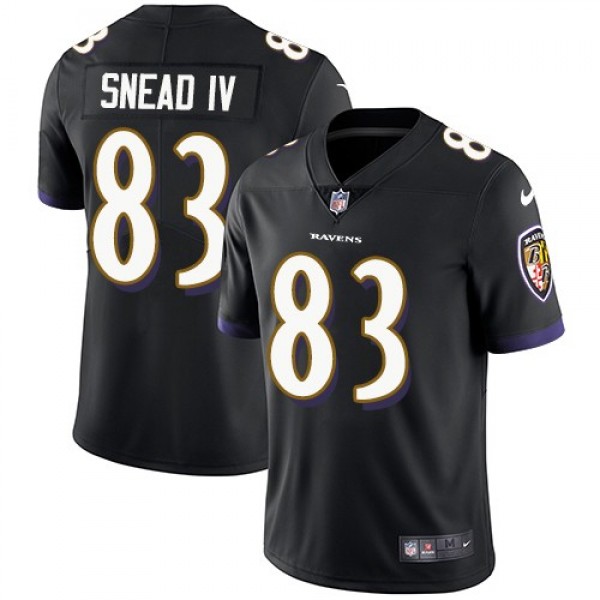 Nike Ravens #83 Willie Snead IV Black Alternate Men's Stitched NFL Vapor Untouchable Limited Jersey
