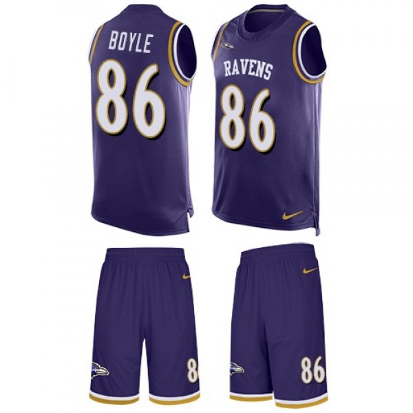 Nike Ravens #86 Nick Boyle Purple Team Color Men's Stitched NFL Limited Tank Top Suit Jersey