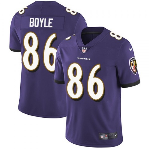 Nike Ravens #86 Nick Boyle Purple Team Color Men's Stitched NFL Vapor Untouchable Limited Jersey