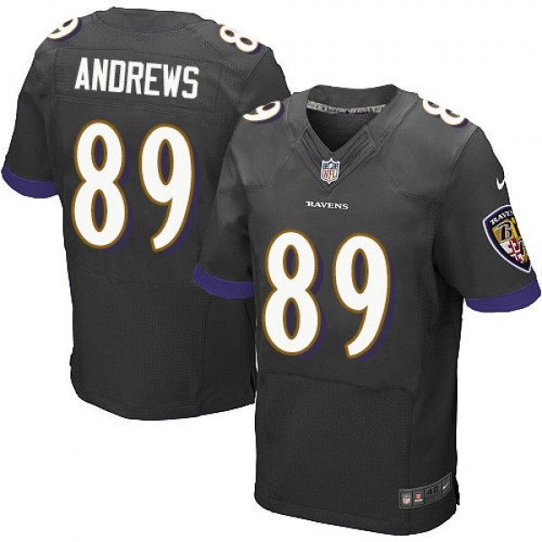 Nike Ravens #89 Mark Andrews Black Alternate Men's Stitched NFL New Elite Jersey