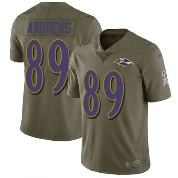 Nike Ravens #89 Mark Andrews Olive Men's Stitched NFL Limited 2017 Salute To Service Jersey
