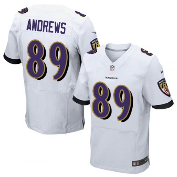 Nike Ravens #89 Mark Andrews White Men's Stitched NFL New Elite Jersey