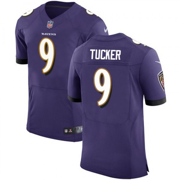 Nike Ravens #9 Justin Tucker Purple Team Color Men's Stitched NFL Vapor Untouchable Elite Jersey