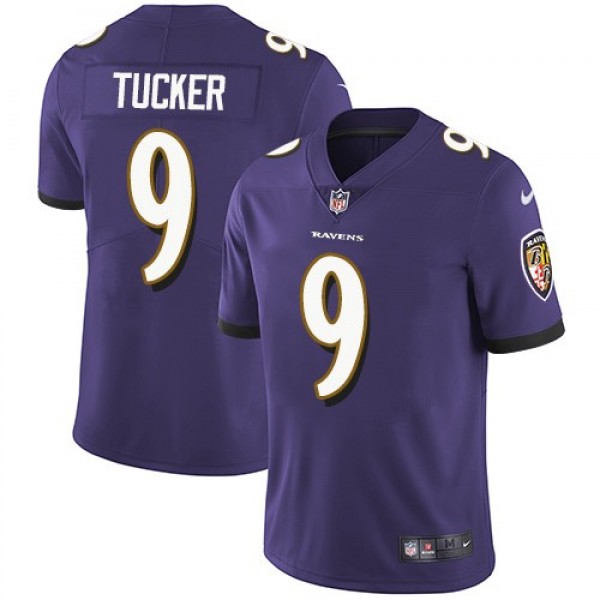 Nike Ravens #9 Justin Tucker Purple Team Color Men's Stitched NFL Vapor Untouchable Limited Jersey