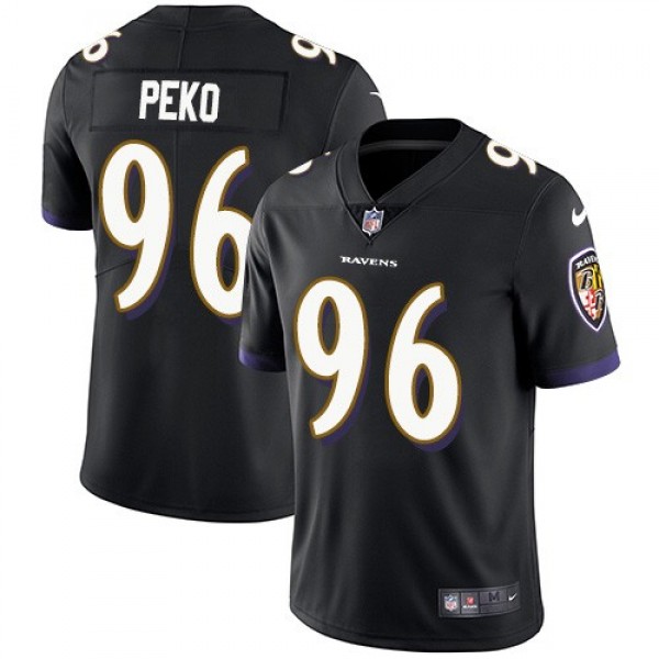 Nike Ravens #96 Domata Peko Sr Black Alternate Men's Stitched NFL Vapor Untouchable Limited Jersey