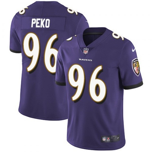 Nike Ravens #96 Domata Peko Sr Purple Team Color Men's Stitched NFL Vapor Untouchable Limited Jersey