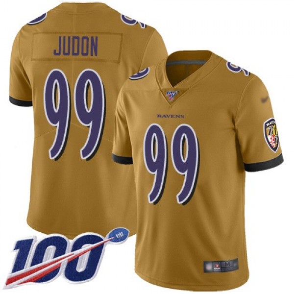 Nike Ravens #99 Matthew Judon Gold Men's Stitched NFL Limited Inverted Legend 100th Season Jersey