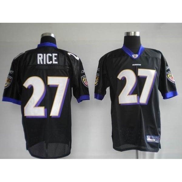 Ravens #27 Ray Rice Black Stitched NFL Jersey