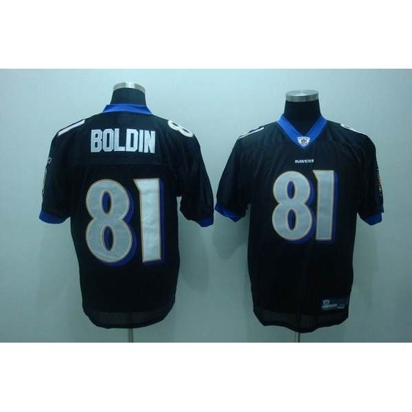Ravens #81 Anquan Boldin Black Stitched NFL Jersey