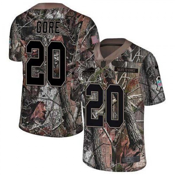 Nike Bills #20 Frank Gore Camo Men's Stitched NFL Limited Rush Realtree Jersey
