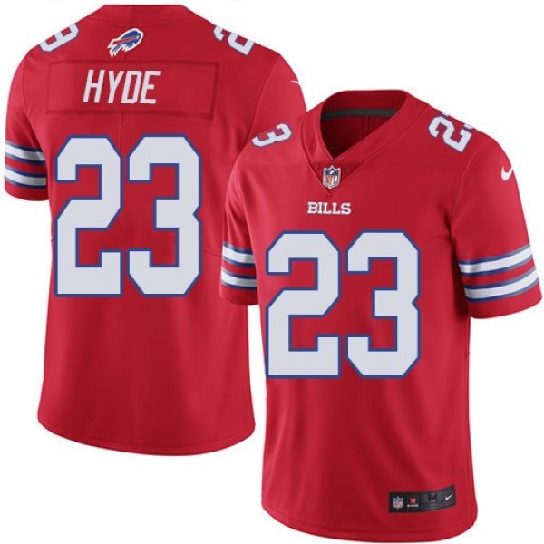 Nike Bills #23 Micah Hyde Red Men's Stitched NFL Limited Rush Jersey