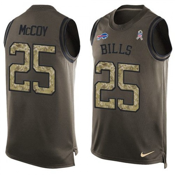 Nike Bills #25 LeSean McCoy Green Men's Stitched NFL Limited Salute To Service Tank Top Jersey