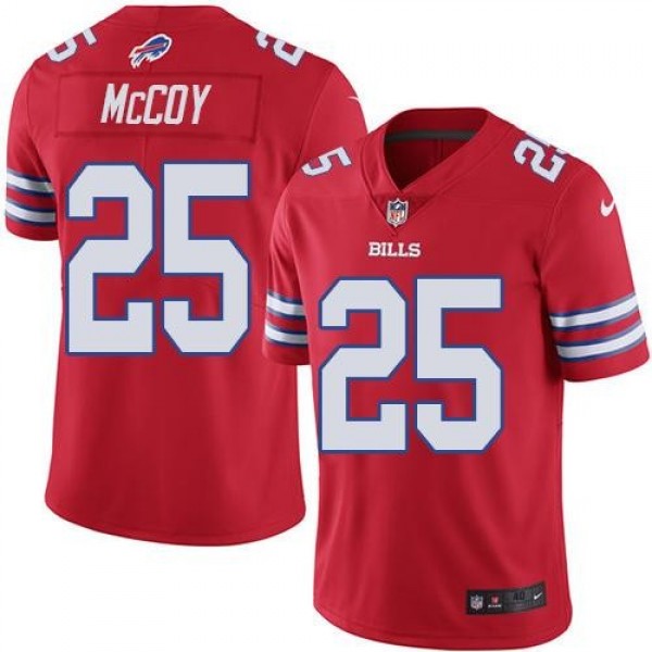 Nike Bills #25 LeSean McCoy Red Men's Stitched NFL Elite Rush Jersey