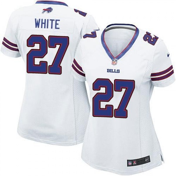 Women's Bills #27 Tre'Davious White White Stitched NFL Elite Jersey