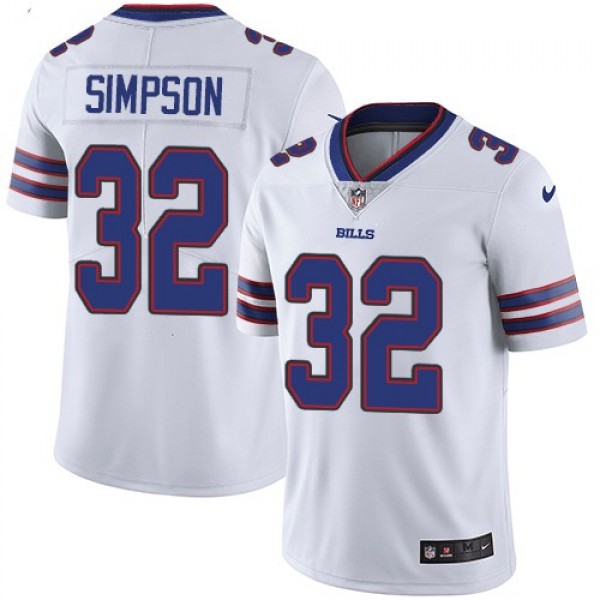 Nike Bills #32 O. J. Simpson White Men's Stitched NFL Vapor Untouchable Limited Jersey