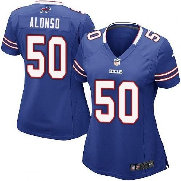 Women's Bills #50 Kiko Alonso Royal Blue Team Color Stitched NFL Elite Jersey