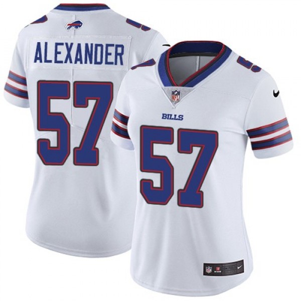 Women's Bills #57 Lorenzo Alexander White Stitched NFL Vapor Untouchable Limited Jersey