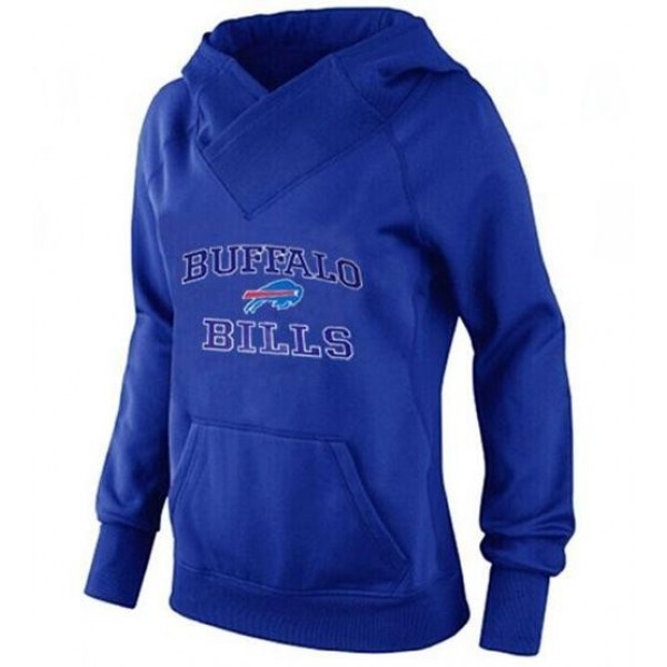 Women's Buffalo Bills Heart Soul Pullover Hoodie Blue Jersey