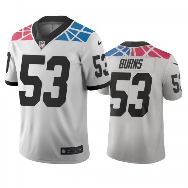 Carolina Panthers #53 Brian Burns White Vapor Limited City Edition NFL Jersey