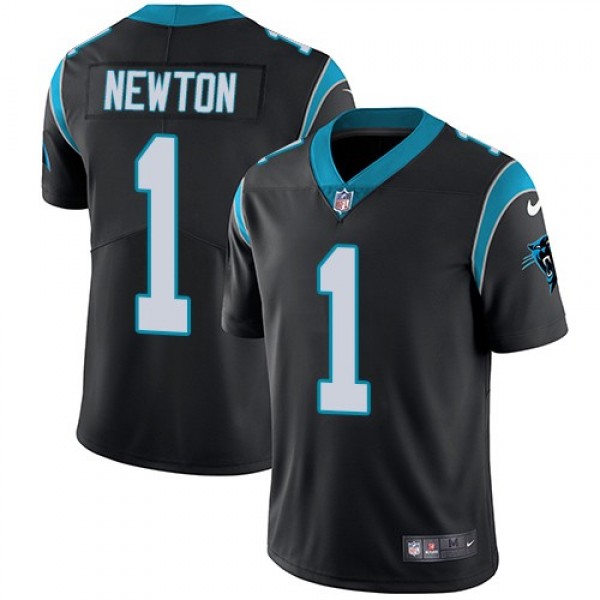 Nike Panthers #1 Cam Newton Black Team Color Men's Stitched NFL Vapor Untouchable Limited Jersey
