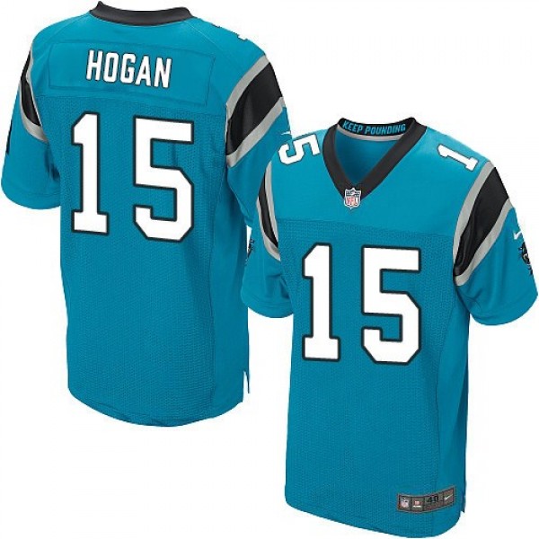 Nike Panthers #15 Chris Hogan Blue Alternate Men's Stitched NFL Elite Jersey