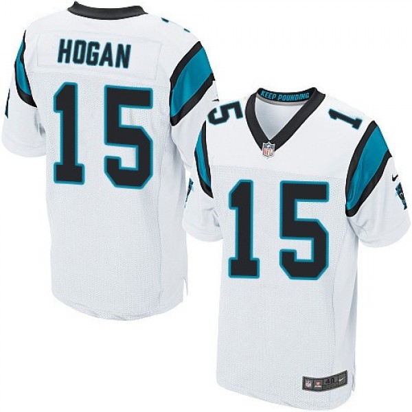 Nike Panthers #15 Chris Hogan White Men's Stitched NFL Elite Jersey