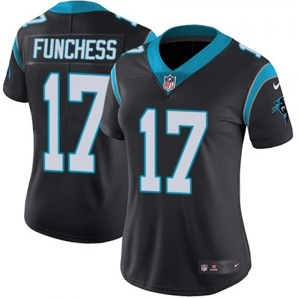 Women's Panthers #17 Devin Funchess Black Team Color Stitched NFL Vapor Untouchable Limited Jersey