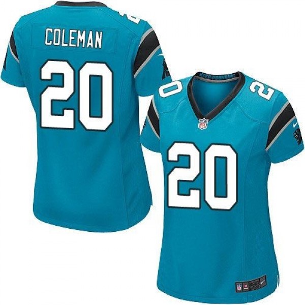 Women's Panthers #20 Kurt Coleman Blue Alternate Stitched NFL Elite Jersey