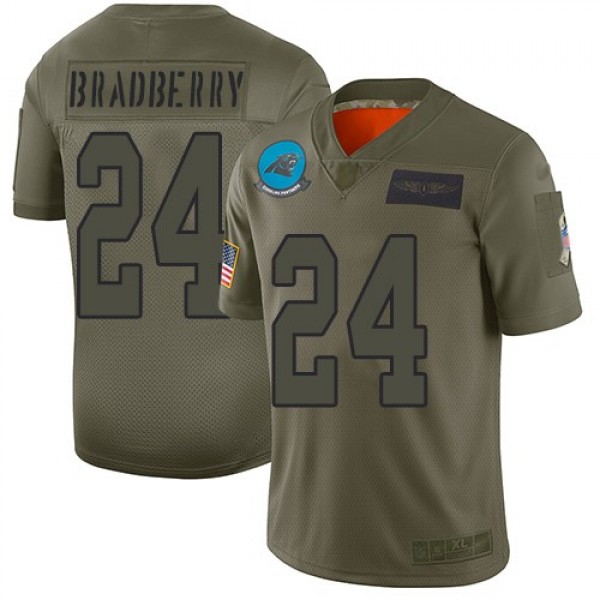 Nike Panthers #24 James Bradberry Camo Men's Stitched NFL Limited 2019 Salute To Service Jersey