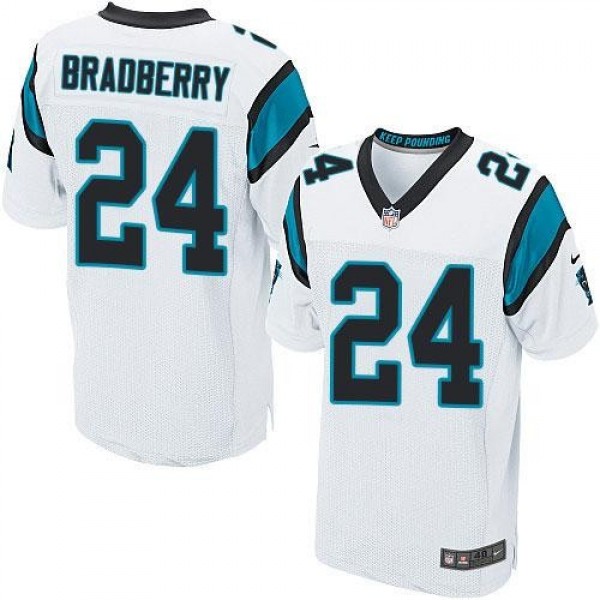 Nike Panthers #24 James Bradberry White Men's Stitched NFL Elite Jersey