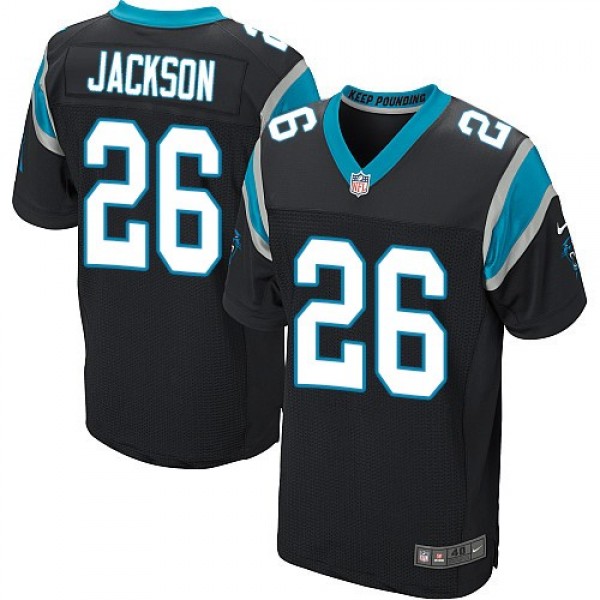 Nike Panthers #26 Donte Jackson Black Team Color Men's Stitched NFL Elite Jersey