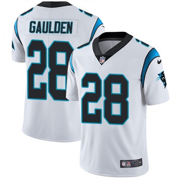 Nike Panthers #28 Rashaan Gaulden White Men's Stitched NFL Vapor Untouchable Limited Jersey