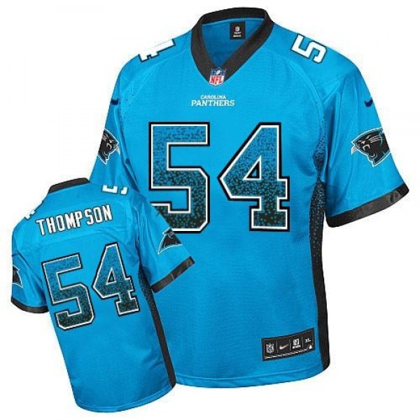 Nike Panthers #54 Shaq Thompson Blue Alternate Men's Stitched NFL Elite Drift Fashion Jersey
