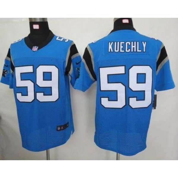 Nike Panthers #59 Luke Kuechly Blue Alternate Men's Stitched NFL Elite Jersey